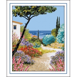 kit point compte le chemin qui mene a la mer 38x45 cm