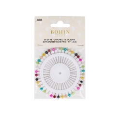 epingles a tete nacree couleurs assorties  40 pcs