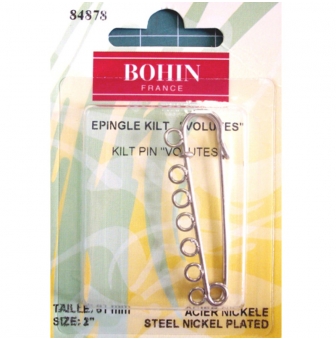 epingles de surete kilt volute 51mm argent