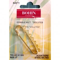 epingles de surete kilt volute 51mm doree