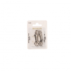 mousqueton argent 45mm x2