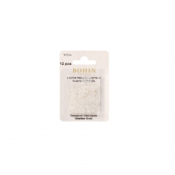 bouton pression plastique blanc transparent 13mm x12