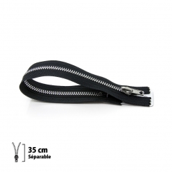 fermeture eclair z21 pull camionneurs blouson  separable noir  35 cm