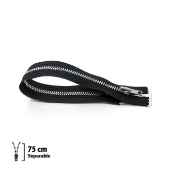 fermeture eclair z21 pull camionneurs blouson separable noir 75 cm