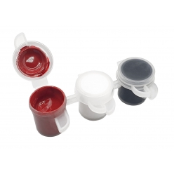 peinture en godet pour enfant noir et blanc 3 pieces