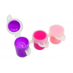 peinture en godet pour enfant rose et violet 3 pieces