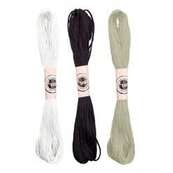 echeveaux de coton pour bracelet bresilien noir et blanc