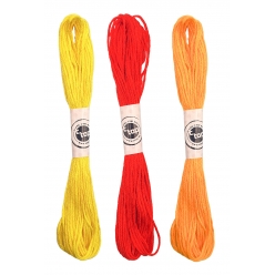 echeveaux de coton pour bracelet bresilien rouge et orange
