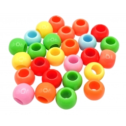perles pour enfant rondes gros trous 1 cm 13g