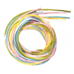 cordelettes satin couleurs pastel 2 mm x 2 m 5 couleurs
