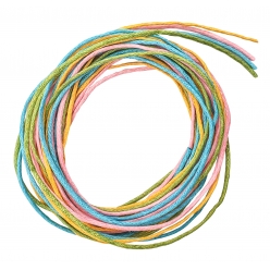 coton cire couleurs pastel 1mm x 1m 4 fils