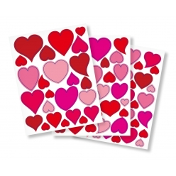 gommettes coeurs unis de 08 a 39 cm 88 pieces