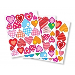 gommettes coeurs fantaisie de 12 a 4 cm 67 pieces