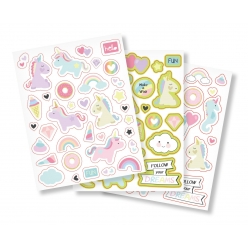 gommettes licornes phosporescent et holographique 89 pieces