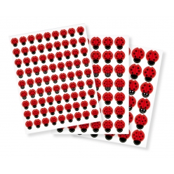 gommettes coccinelles de 08 a 19 cm 153 pieces