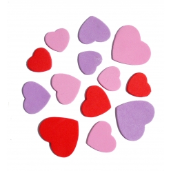 stickers coeurs mousse 2 a 4 cm 22 pieces