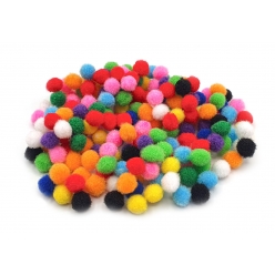 pompons assortis 08 cm 100 pieces