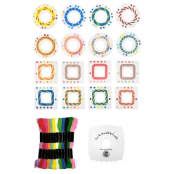 kit bracelets d amitie ronds et plats 16 motifs