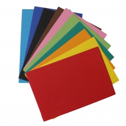 feuilles de carton ondule 20 x 30 cm 10 couleurs assorties
