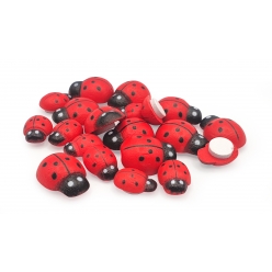 coccinelles en bois peint 14 et 1 cm 20 pieces