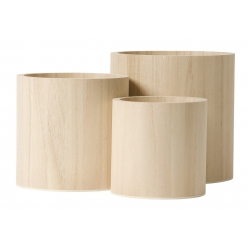 cache pot en bois 3 pieces