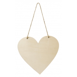 coeur a suspendre et a decorer en bois 20 x 20 cm