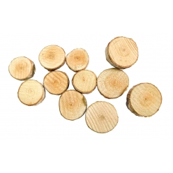 mini rondins de bois 07 a 2 cm 50 pieces