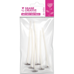 meches bougies 15cm 6 pieces