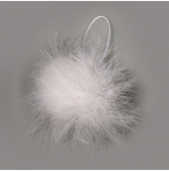 boule de plumes avec paillettes 3cm