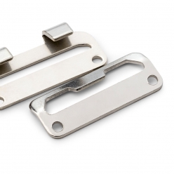 agrafes et barrettes plates pour jupe argent 25mm