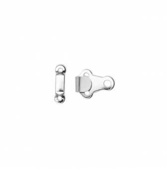 agrafes et barrettes pour pantalons et jupes argent 6mm