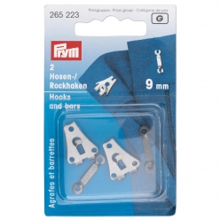 agrafes et barrettes pour pantalon et jupe noir 9mm