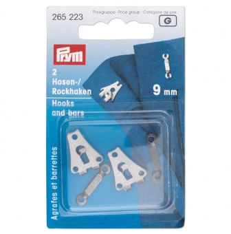 agrafes et barrettes pour pantalon et jupe noir 9mm