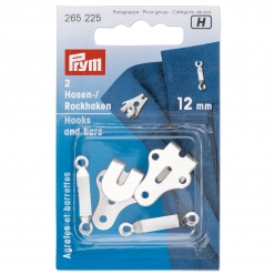 agrafes et barrettes pour pantalons et jupes argent 12mm