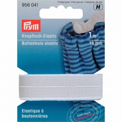 elastique a boutonnieres blanc 18mmx1m