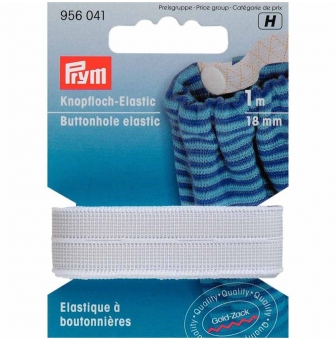 elastique a boutonnieres blanc 18mmx1m