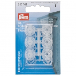 boutons pression a coudre plastique transparent 13mm x12