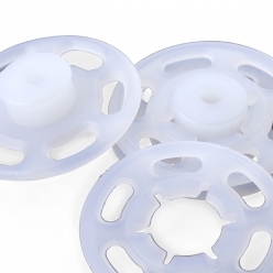 boutons pression a coudre plastique transparent 21mm x3