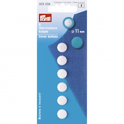 boutons plastique blanc a recouvrir 11mm x6
