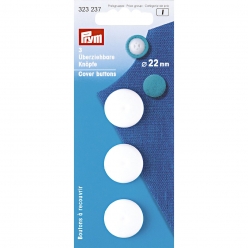 boutons plastique blanc a recouvrir 22mm x3