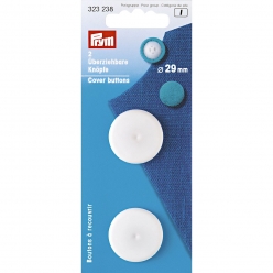 boutons plastique blanc a recouvrir 29mm x2