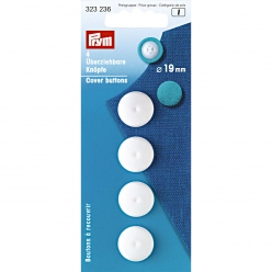 boutons plastique blanc a recouvrir 19mm x4