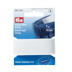 ruban elastique fort 25mm blanc