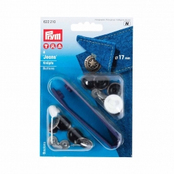 boutons pression jeans american star argent 17mm x8