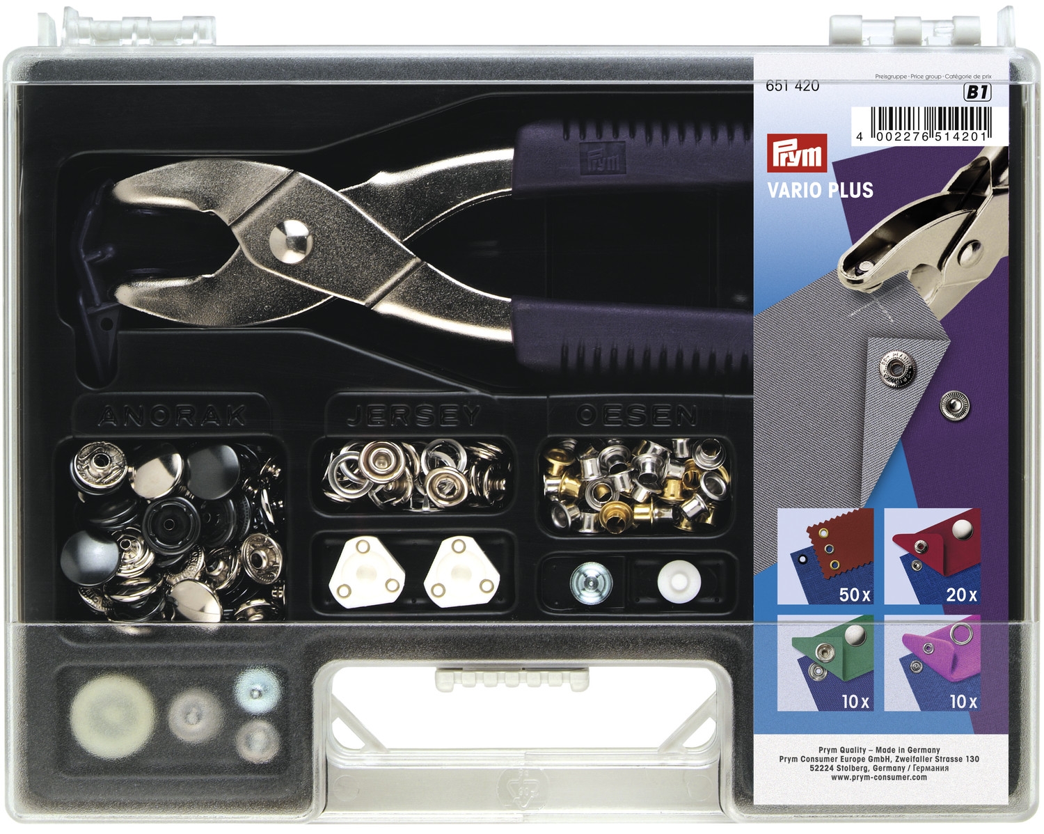 set vario plus malette pour bouton pression