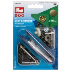 10 boutons pression sport et camping laiton antique15mm
