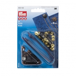 rivets laiton 9mm cuivre 24pcs