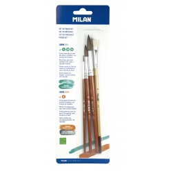 pinceaux ronds serie 101 n 4 10 et 16 1 plat serie 524 n8