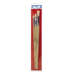 pinceaux pour peinture a l huile 3 pieces serie 512