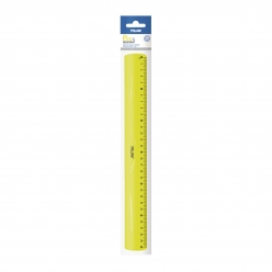 regle flex et resistant jaune 30 cm serie acid